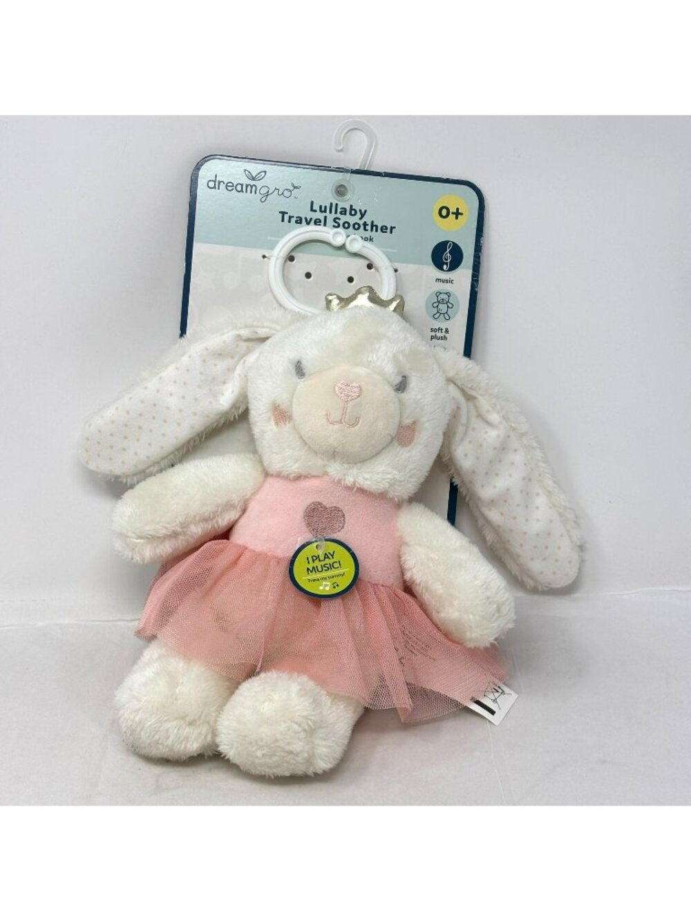 DREAMGRO Bunny Plush Lullaby Soother Travel Stroller Pink Tutu UNUSED